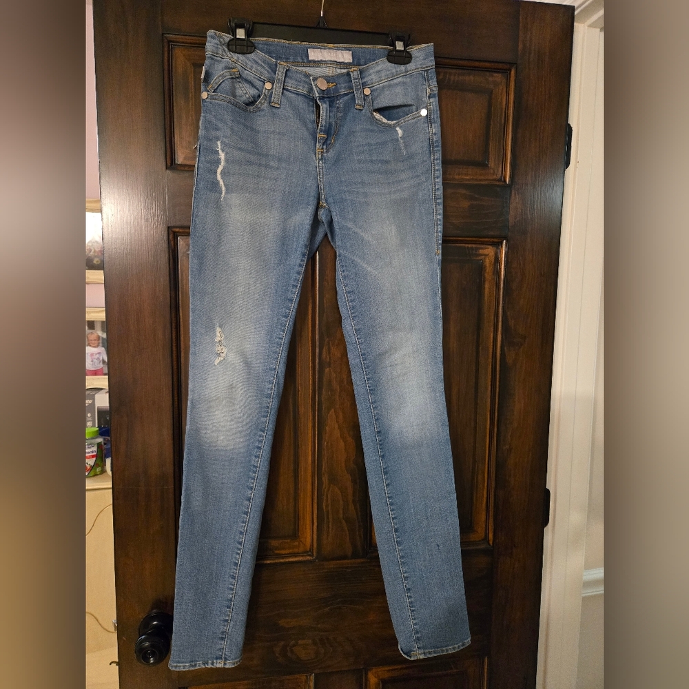 Rock & Republic Distressed Blue Skinny Jeans, Tall